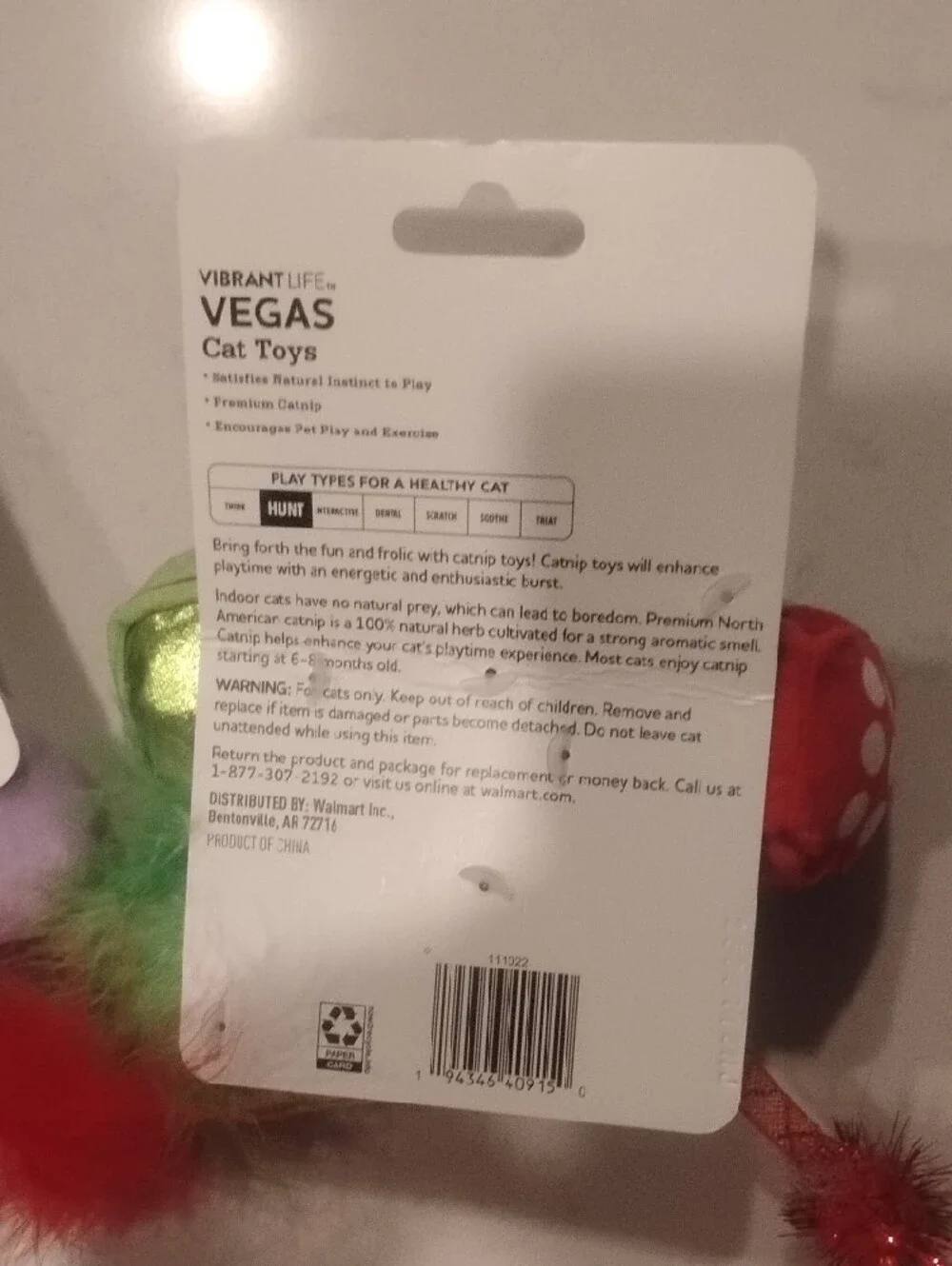 Vibrant Life Pink & Purple Cat Play Set with Feathers